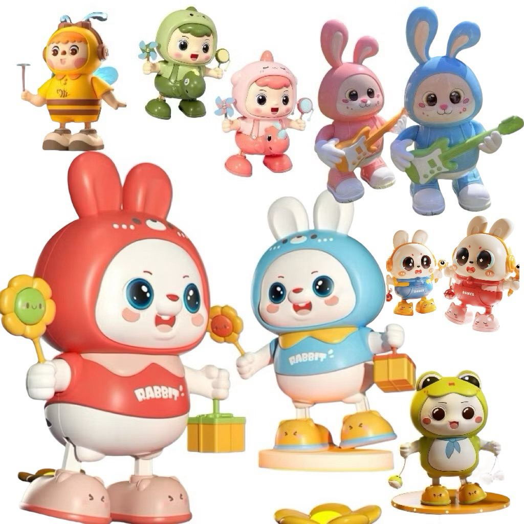 Đồ Chơi Thỏ, Ếch, Vịt, Rồng, Ong.. Robot Nhảy Múa Có Đèn Nhạc Di Chuyển Vui Nhộn An Toàn Cho Bé, Quà Tặng Bé Trai Bé Gái