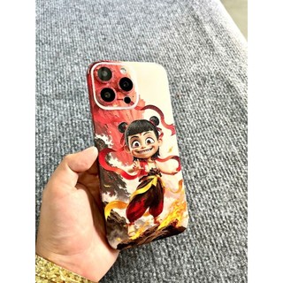 Miếng dán Skin mặt sau vân nổi hình Na Tra cho Điện Thoại