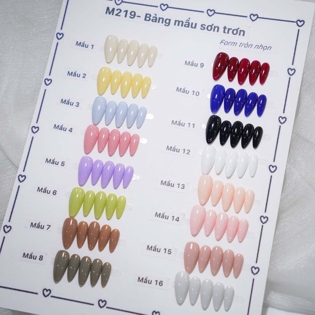 [M219] KimSu Nailbox Sơn Gel Trơn Phù hợp mọi lứa tuổi (Form Tròn nhọn - đổi form ghi chú)