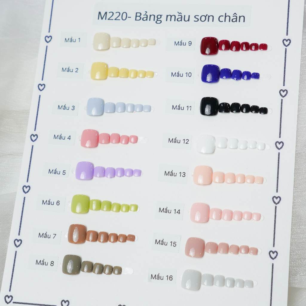 [M220] Kimsu Nailbox - Nail chân úp giả Sơn Gel Trơn phù hợp mọi lứa tuổi