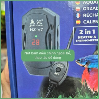 Sưởi HZ V7 - Nhỏ Gọn, Cảm Biến Điện Tử - Sử Dụng Cho Bể Cá Vừa Và Nhỏ
