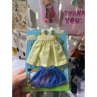 Set áo dây vàng kèm váy size blythe,xinyi,ob24