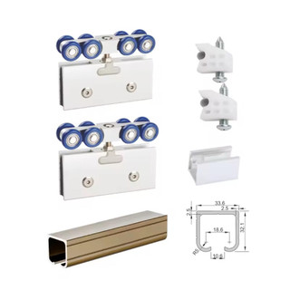 Bánh Xe Treo INOX 304 Lắp Cửa Kính Cường Lực - Chịu Tả Lớn 120Kg , Bánh Xe Cửa Lùa Siêu Tải ( Bảo Hành 24 Tháng)