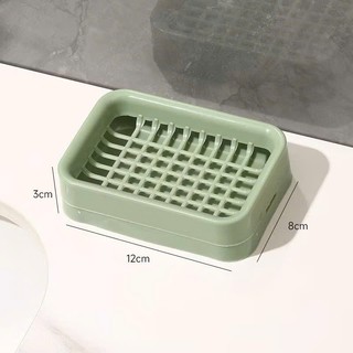 [Ráo nước] Khay nhựa đựng xà bông hình chữ nhật, có ngăn ráo nước - tiện dụng, đa năng