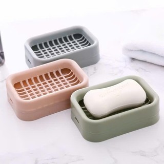 [Ráo nước] Khay nhựa đựng xà bông hình chữ nhật, có ngăn ráo nước - tiện dụng, đa năng