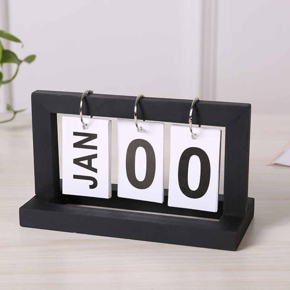 Lịch để bàn trang trí nhà cửa  văn phòng bàn làm việc tối giản hiện đại chất liệu gỗ
