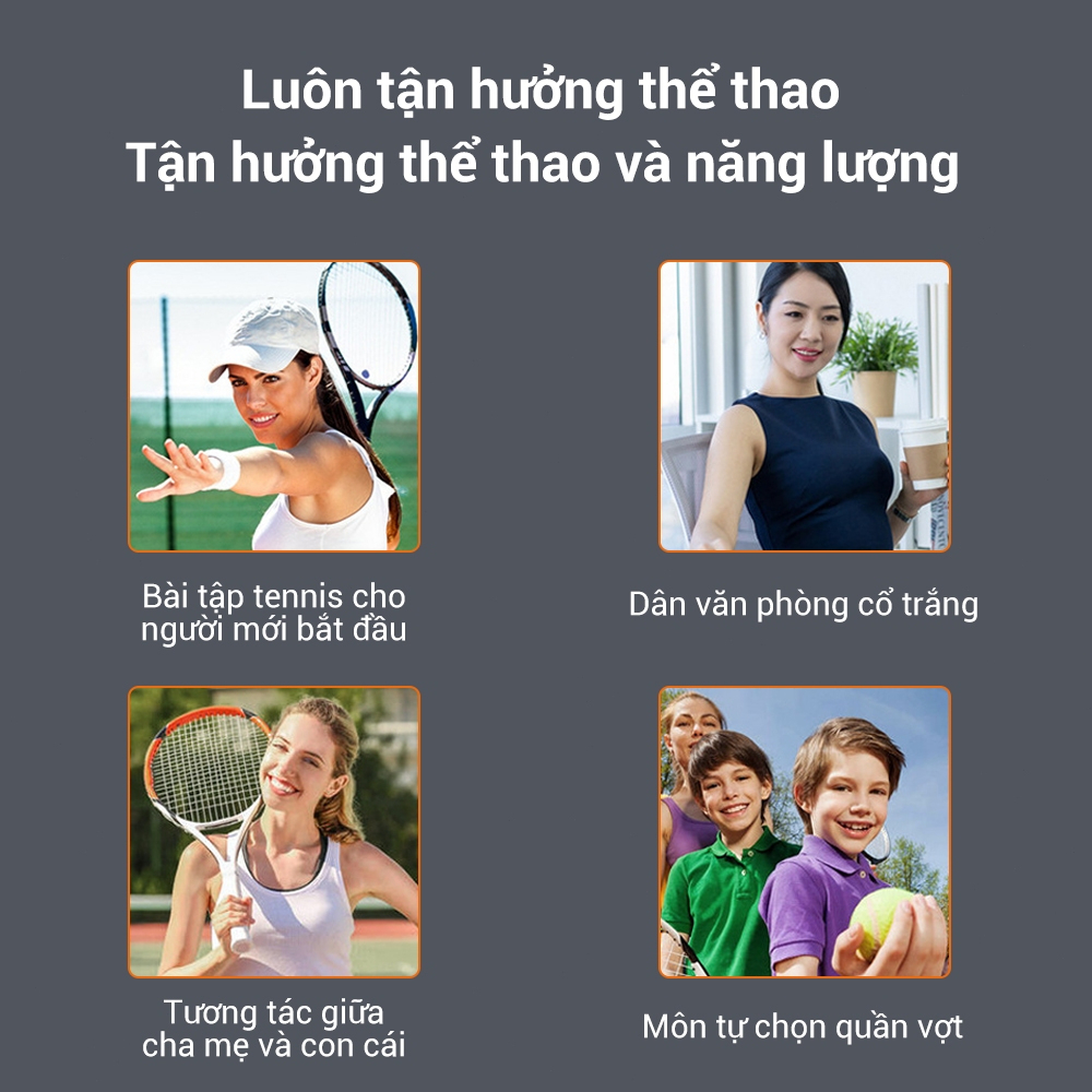 Bộ vợt tennis đàn hồi luyện tập Tập Tại Nhà Kèm Dây Đàn Hồi Và Đế Thể thao ngoài trời