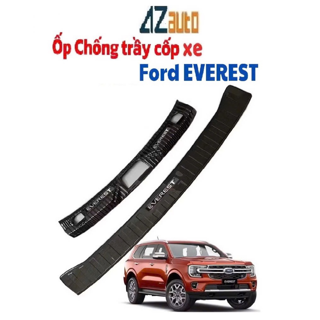 Ốp chống trầy cốp trong và ngoài xe Ford Everest 2022-2025 vân Titan hàng cao cấp