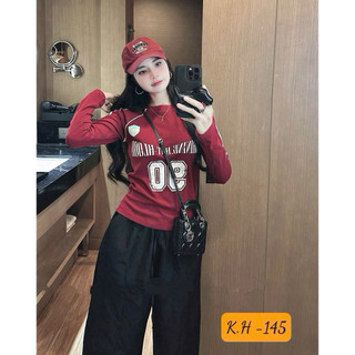 QCL1 #145 Áo thun số 90 dài tay phối sọc siêu hot(Freesz)