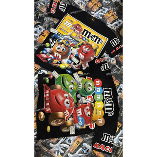 [By.NguyenKimThao] Áo Phông Cotton 100% Kẹo Chocolate M&M Hình In 2 Mặt