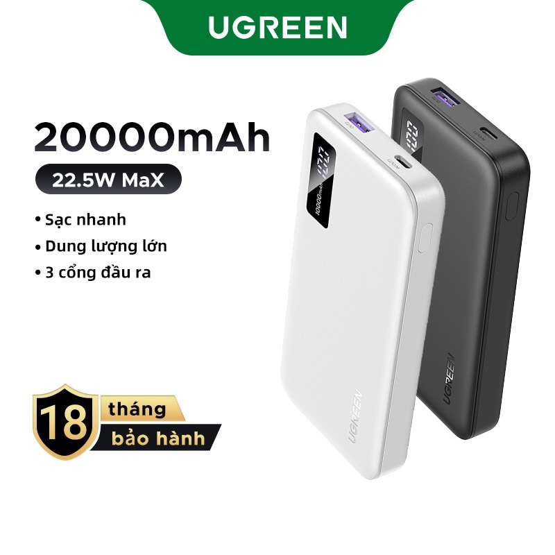 【Pin Sạc Dự Phòng Có Thể Đặt Hàng】Sạc dự phòng  UGREEN 20000mAh/10000mAh PD20W Sạc nhanh cho điện thoại Android|Bảo hành