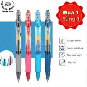 Combo 12 Bút Gel Bấm 0.5mm Comix/M&G GP1008 – Mực Đen/Xanh/Đỏ, Viết Trơn