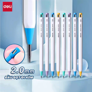 Bút Chì Bấm Deli 2mm 2B – Học Sinh Tiểu Học, Giúp Cầm Đúng Tư Thế, Viết Êm, Không Mỏi Tay