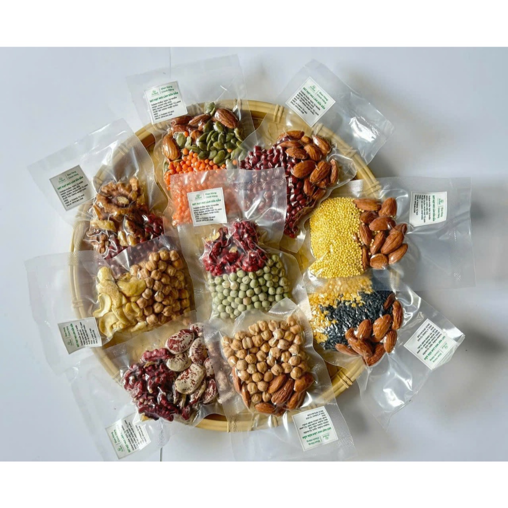 Set 30 Ngày Các Hạt Dinh Dưỡng Nấu Sữa Mix Sẵn, Set Hạt Làm Sữa Đồ Ăn Dặm Cho Bé Nấu Sữa