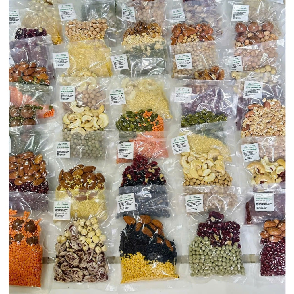 Set 30 Ngày Các Hạt Dinh Dưỡng Nấu Sữa Mix Sẵn, Set Hạt Làm Sữa Đồ Ăn Dặm Cho Bé Nấu Sữa