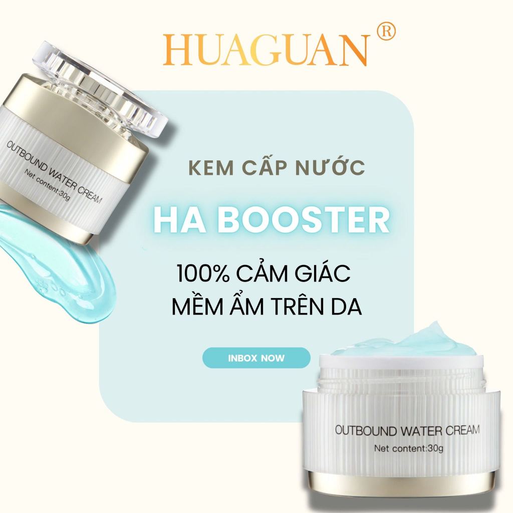 Kem Cấp Nước Huaguan, cấp nước và duy trì độ ẩm cho da 30g - Huaguan Outbound Water Cream HA Booster