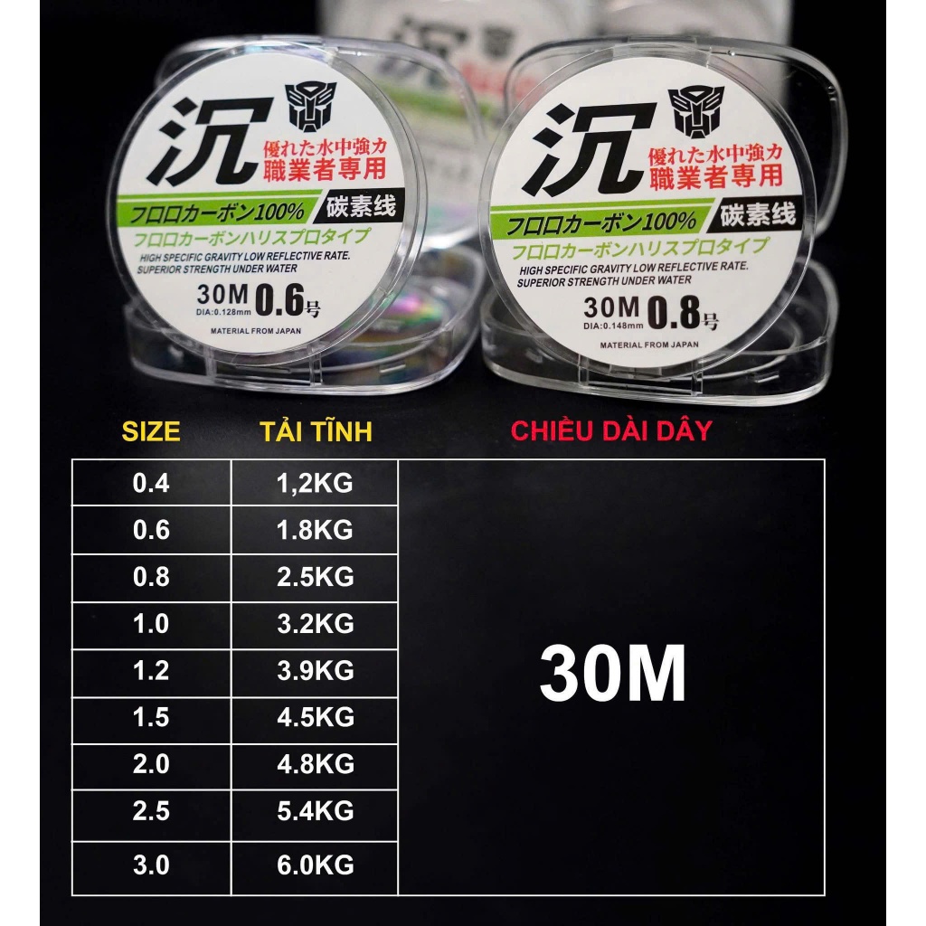 Dây Thẻo Carbon Japan VuaKong 30M