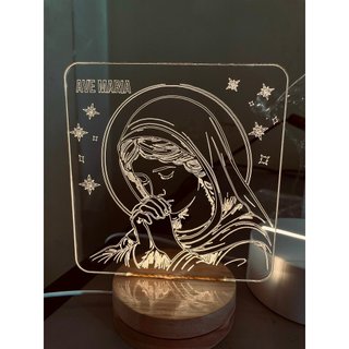 [Công Giáo] Đèn Trang Trí  - Phòng Ngủ - Bàn Làm Việc - Khắc laser led sáng-Khắc tên [inbox]