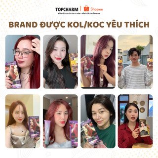 [CAO CẤP] Thuốc nhuộm tóc NÂU HẠT DẺ không tẩy tóc, tặng kèm gói dưỡng và bộ dụng cụ tại nhà TOPCHARM-CHAMIS
