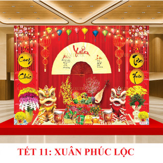 Phông Tranh Vải Trang Trí Năm Mới 2026 6D Sắc Nét,  Backdrop Chụp Ảnh Sự Kiện Ngày Tết, Xuân BÍNH NGỌ 2026 TET06 BEEKIDS