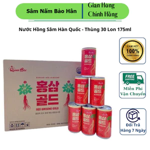 Nước Hồng Sâm Hàn Quốc - Thùng 30 Lon 175ml, Tăng Cường Sức Khỏe ( hàng mới về )
