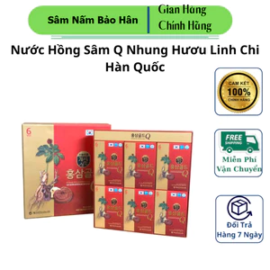 Nước Uống Hồng Sâm Linh Chi Nhung Hươu Q Hàn Quốc (30 Gói x 50ml) - Sản phẩm Korepharma chính hãng. ( hàng mới về )