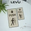 Bảng gỗ dán cửa pull push trang trí hướng dẫn kéo đẩy cửa ra vào BG76