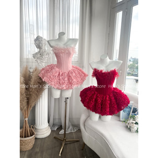 [HAN’S STORE] VÁY CÔNG CHÚA TÙNG XOÈ TẦNG HOA 3D XỊN CỰC XINH ( ẢNH THẬT )