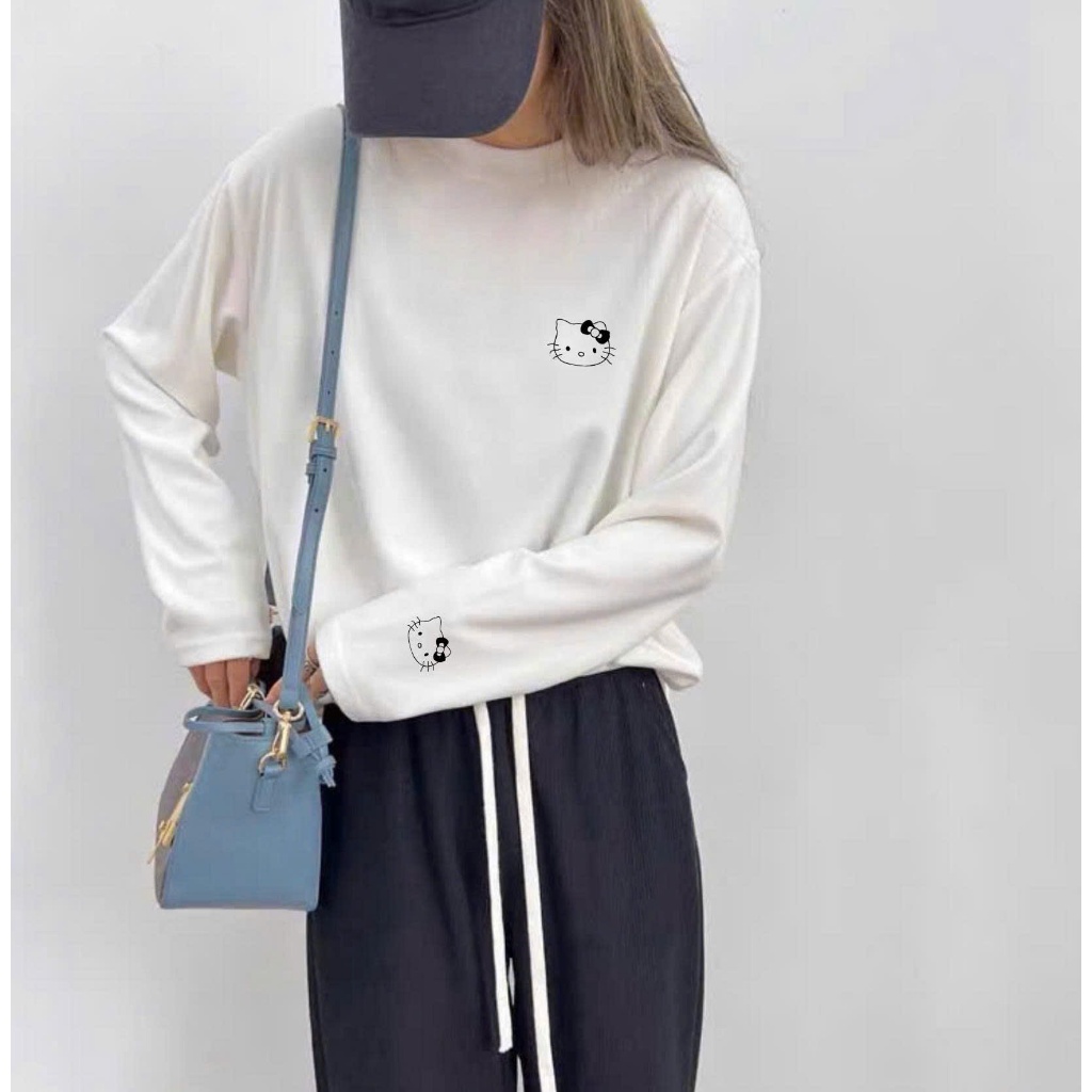 Áo thun dài tay in hình logo nhỏ JULY FASHION, Áo phông basic tay dài chất thun xượt, chất vải mềm mịn ấm áp