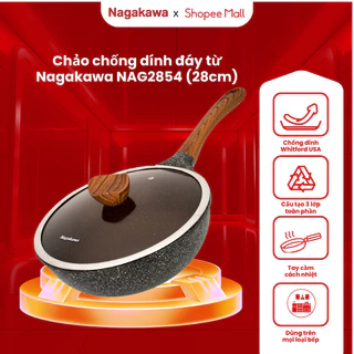 Chảo nhôm chống dính 28cm Nagakawa NAG2854, sử dụng được trên mọi loại bếp, bảo hành chính hãng