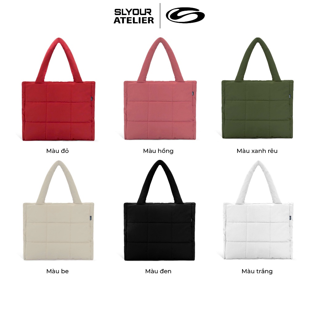 [ Tặng Charm ] Túi TOTE V1 Trần Bông Kẻ Caro – Túi Đeo Vai Nữ Và Nam Local Brand SLYOUR, Mang Đi Học, Đi Làm, Đi Chơi