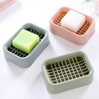 [Ráo nước] Khay nhựa đựng xà bông hình chữ nhật, có ngăn ráo nước - tiện dụng, đa năng