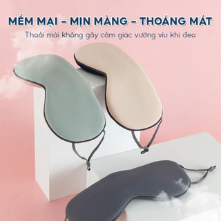 Bịt Mắt Ngủ 2 Mặt Nóng Lạnh Cao Cấp Che Sáng 100% – Mặt Nạ Ngủ Ngon Giảm Mỏi Mắt Sleep Mask Êm Ái