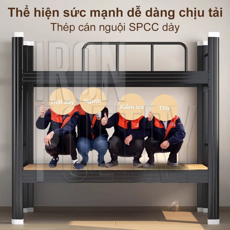IRONPO Giường tầng sắt hình chụp thật 100% sắt dày cao cấp Nhiều kích thước chịu lực cực tốt