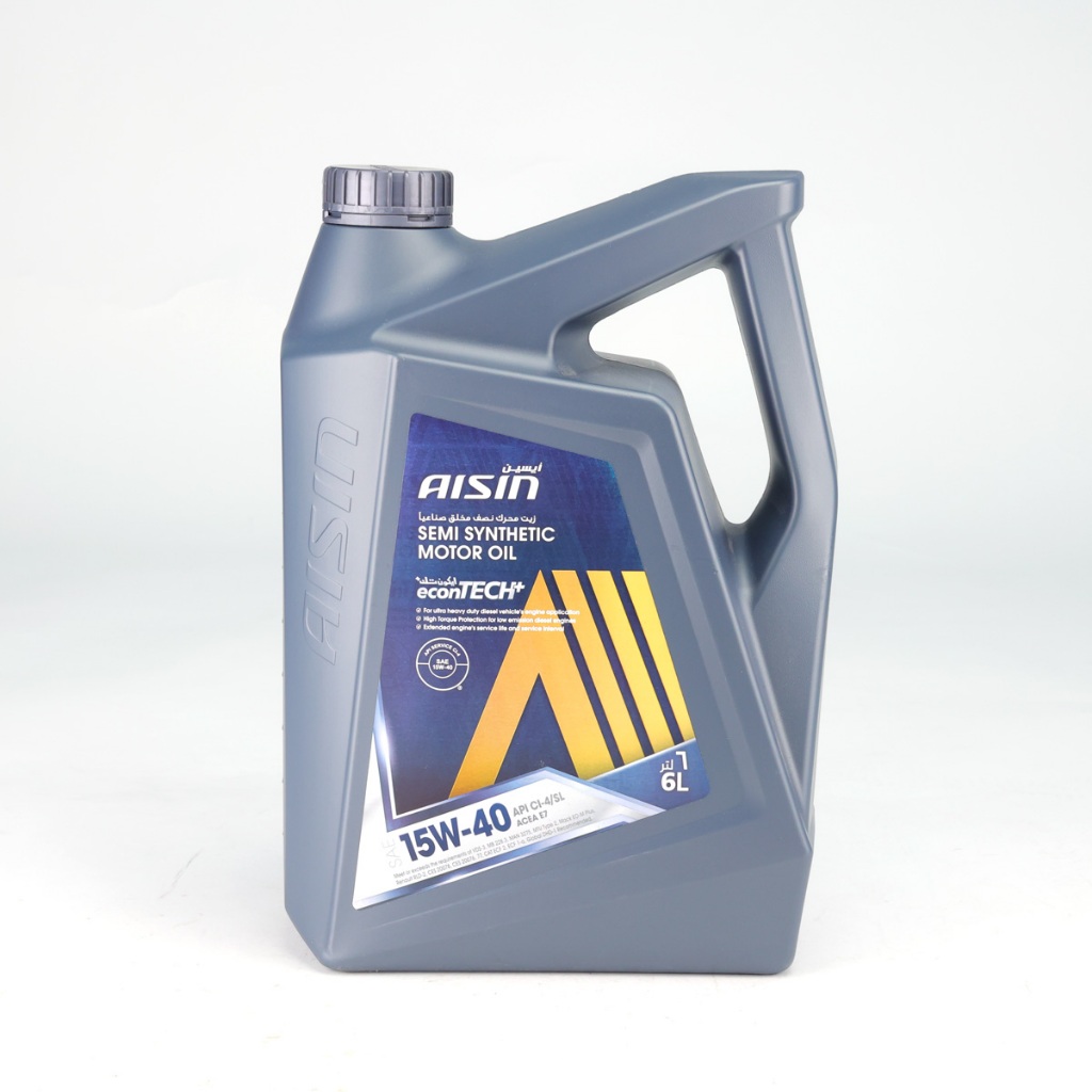 Nhớt Động Cơ AISIN ECSI1546P 15W-40 CI4 / SL Econtech+ Semi Synthetic 6L