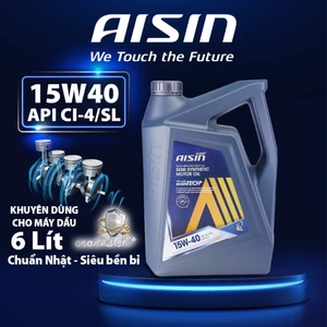 Nhớt Động Cơ AISIN ECSI1546P 15W-40 CI4 / SL Econtech+ Semi Synthetic 6L
