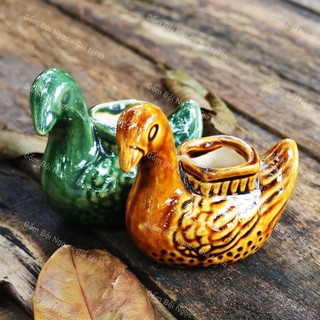 Gạt Tàn Gốm Hình Vuông/Chim/Gà Nhiều Màu Đẹp - Gốm Xưa Lái Thiêu Cho Người Hoài Niệm