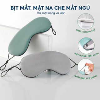 Bịt Mắt Ngủ 2 Mặt Nóng Lạnh Cao Cấp Che Sáng 100% – Mặt Nạ Ngủ Ngon Giảm Mỏi Mắt Sleep Mask Êm Ái