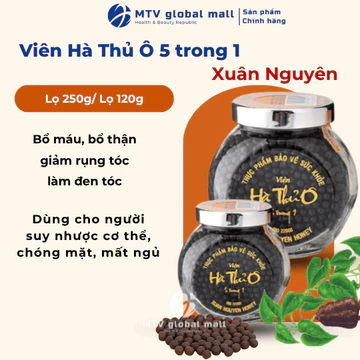 Viên Hà Thủ Ô 5 Trong 1 Xuân Nguyên Hỗ Trợ Giảm Rụng Tóc, Bạc Tóc, Hỗ Trợ Huyết Áp, Tim Mạch