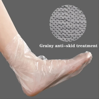 Túi 100 Bọc Nilong Ủ Chân Dưỡng Da Có Kèm Miếng Dán Cố Định Tiện Lợi Dưỡng Ẩm Da Mềm Mại, Dụng Cụ Chăm Sóc Da 88844
