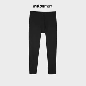 Quần Giữ Nhiệt Nam Đen Insidemen Super Skinny Co Giãn Thấm Hút IIP005EDP01
