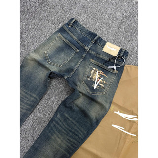 Quần jean nam wash sáng form slim fit cao cấp – phối họa tiết sau túi – phong cách streetwear cá tính