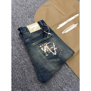 Quần jean nam wash sáng form slim fit cao cấp – phối họa tiết sau túi – phong cách streetwear cá tính