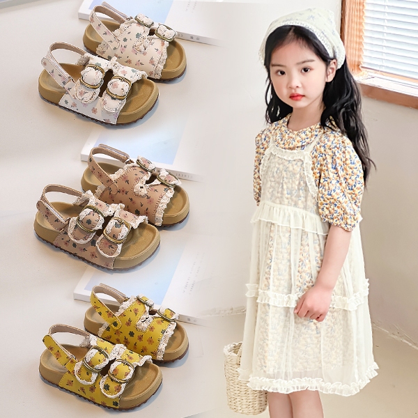 Giày bé gái thoải mái điều chỉnh kẹp dính đa chức năng mùa hè mềm chống trượt thời trang
