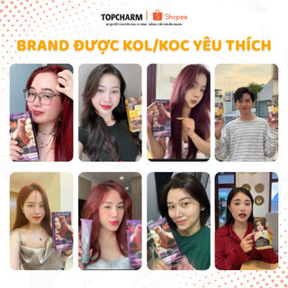 [CAO CẤP] Thuốc nhuộm tóc NÂU TÍM VIOLET không tẩy tóc, tặng kèm gói dưỡng và bộ dụng cụ tại nhà TOPCHARM-CHAMIS