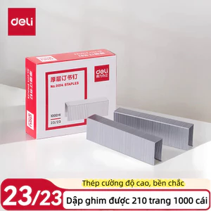 Đạn Ghim Cỡ Đại Deli 23/23 – Chuyên Dùng Văn Phòng, Dập Ghim Lớn, Kẹp 210–240 Tờ A4