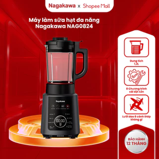 Máy làm sữa hạt đa năng 1.2L Nagakawa, máy nấu sữa hạt xay sinh tố NAG0824, bảo hành 12 tháng