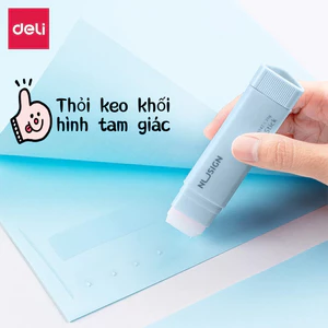 Hồ Dán Khô Deli Hình Tam Giác Siêu Dính, Dạng Thỏi Keo Rắn Màu Pastel Dễ Thương