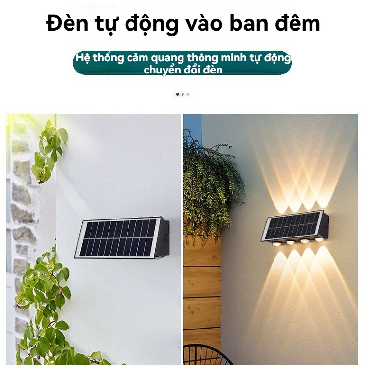 Năng lượng mặt trời ngoài trời ánh sáng tường máy giặt ánh sáng sân ngoài trời biệt thự không thấm nước ngoài vườn tường