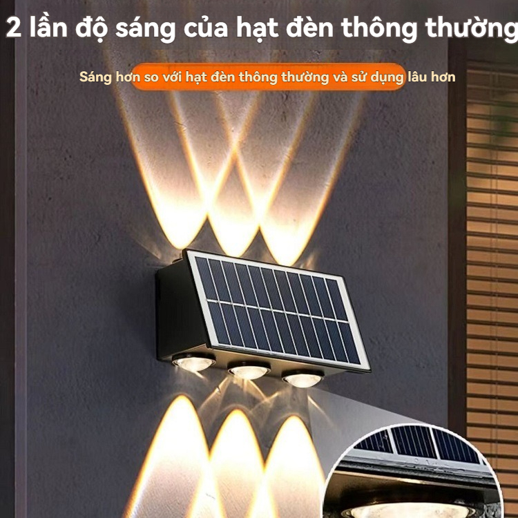Năng lượng mặt trời ngoài trời ánh sáng tường máy giặt ánh sáng sân ngoài trời biệt thự không thấm nước ngoài vườn tường